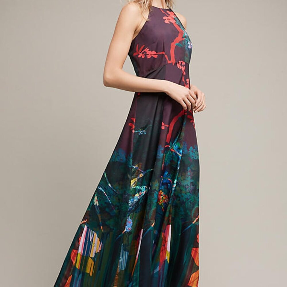 Anthropologie Moulinette Soeurs Cadence Printed Maxi Dress, size 6